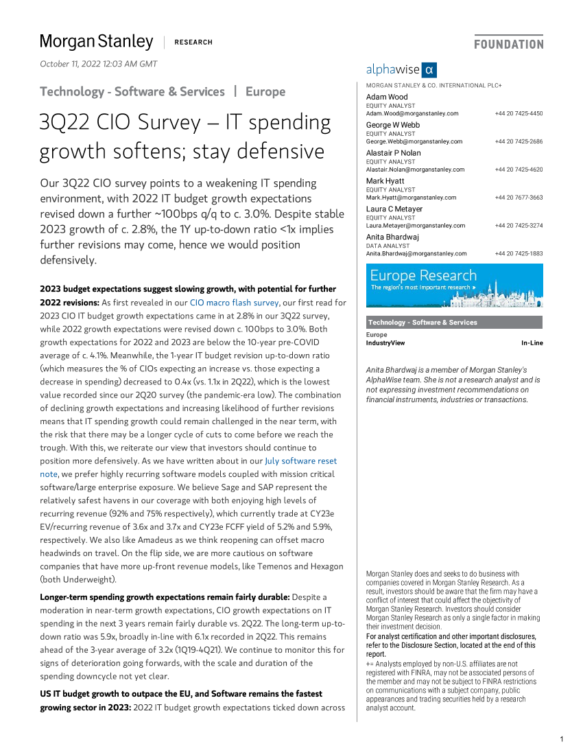 2022-10-11-Morgan Stanley Fixed-Technology - Software  Services 3Q22 CIO Survey – IT spend...-986690192022-10-11-Morgan Stanley Fixed-Technology - Software  Services 3Q22 CIO Survey – IT spend...-98669019_1.png